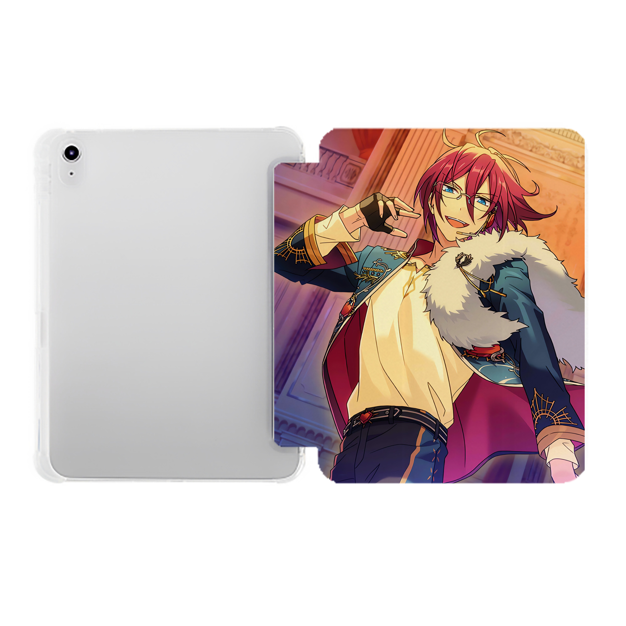 （画像用） あんさんぶるスターズ! Ensemble Stars IPad ケース ペン収納付き 三つ折りスタンド PUレザー×シリコン 対応機種9.5/10.5/10.9インチ